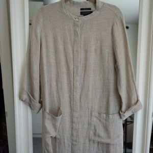 Biege Linen Tahari Tunic